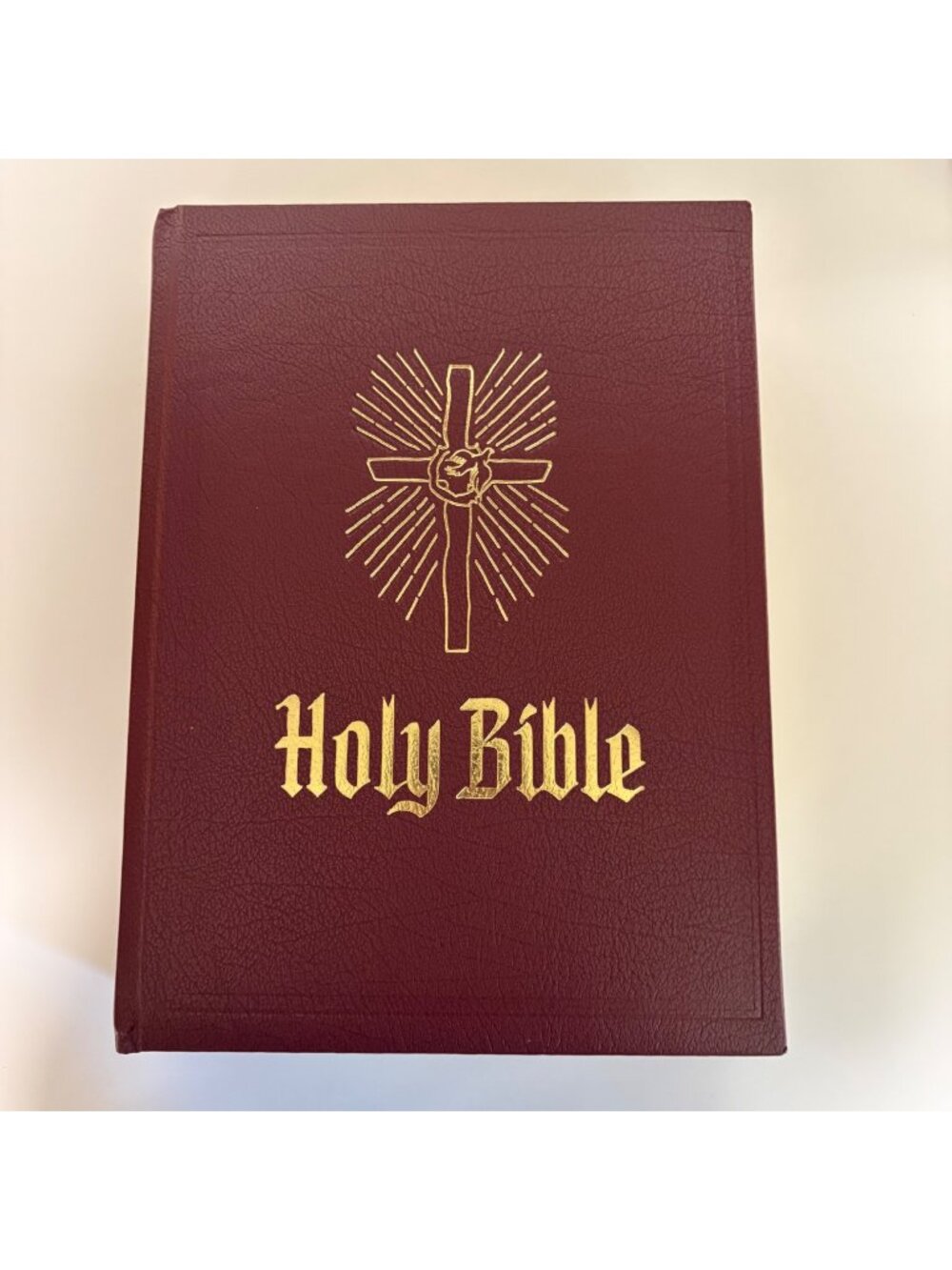Heirloom Family Bible Catholic New American Burgundy Genealogy Pages Gift Box